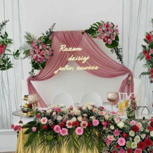 Napis świetlny na wesele Razem dzisiaj jutro zawsze neon