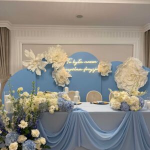 Neon To była nasza wspólna decyzja napis LED dekoracja weselna Śląsk Polska