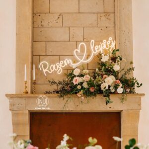 Neon na wesele Razem lepiej napis świetlny ciepła biel bezpieczna wysyłka