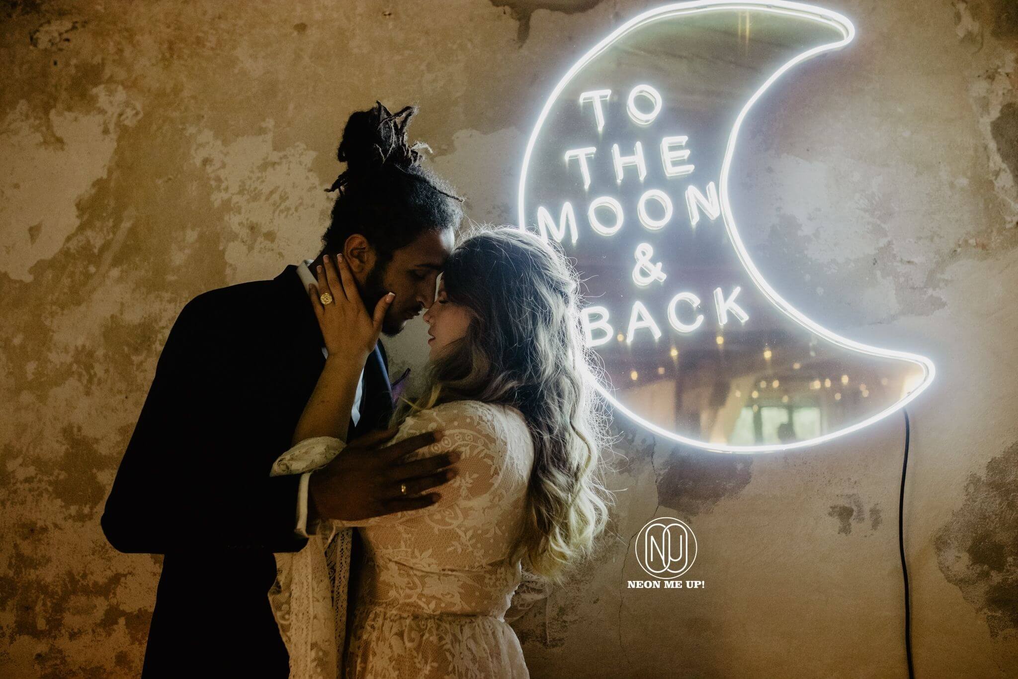 ledon księżyc To the moon and back neon ledon na ślub i wesele