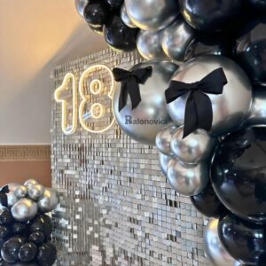 Modułowy neon cyfra 18 dekoracja na 18 urodziny Katowice Śląsk